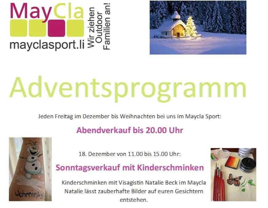 Adventsprogramm im Maycla Sport